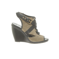 Pierre Hardy Wedges Leather in Olive