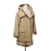 Moncler Jacket/Coat Cotton in Khaki