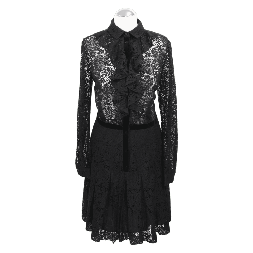 The Kooples Kleid aus Baumwolle in Schwarz