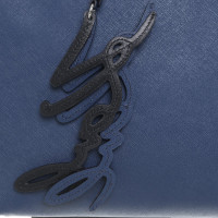 Karl Lagerfeld Handtasche aus Leder in Blau