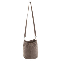 Closed Lederen tas in taupe