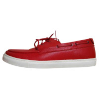 Giorgio Armani Chaussures à lacets en Cuir en Rouge