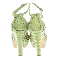 Christian Dior pumps de cuir reptile