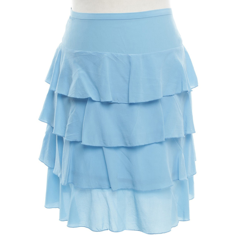 French Connection Silk skirt in light blue