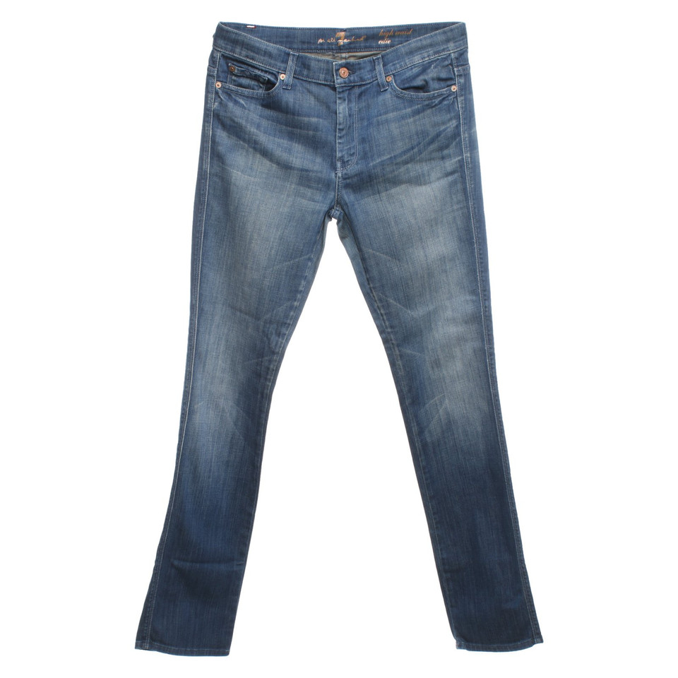 7 For All Mankind Jeans in Cotone in Blu