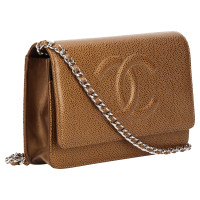 Chanel Wallet on Chain Leather in Ochre