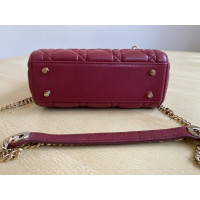 Christian Dior Lady Dior Mini en Cuir en Fuchsia