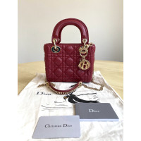 Christian Dior Lady Dior Mini Leather in Fuchsia