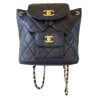 Chanel  Schwarzer Lederrucksack