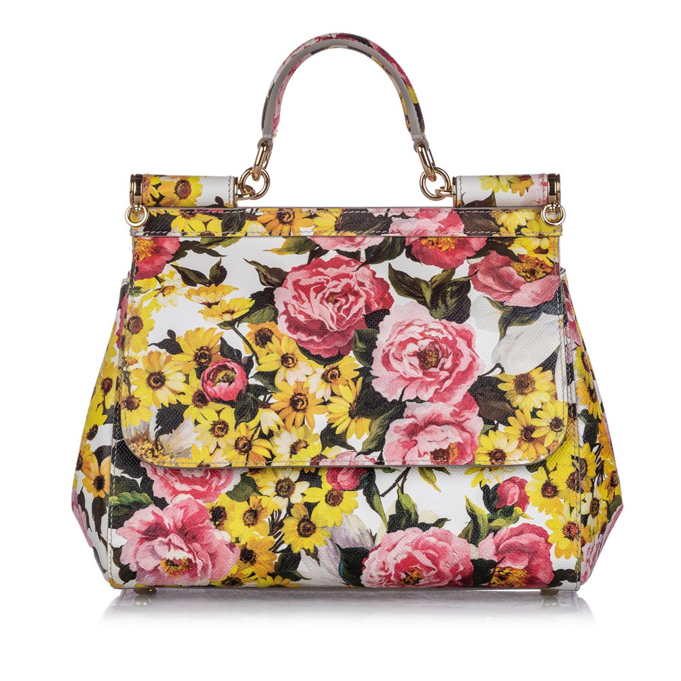 Dolce & Gabbana Sicily Bag Leer in Wit