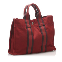 Hermès Fourre Tout Bag Canvas in Red