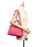 Prada Shoulder bag Canvas in Pink