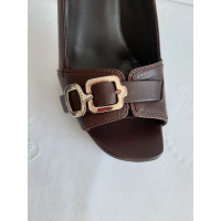 Céline Pumps/Peeptoes Leather in Brown