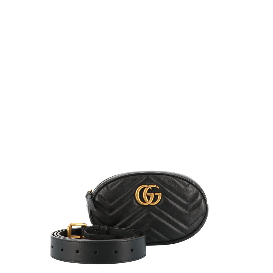 Gucci Marmont Camera Belt Bag in Schwarz