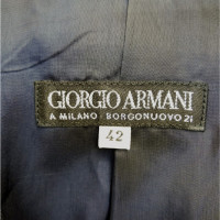 Giorgio Armani Jacke/Mantel aus Viskose in Schwarz