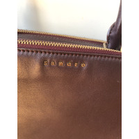 Sandro Shoulder bag Leather in Bordeaux
