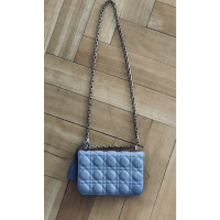 Christian Dior Dioraddict Flap Bag Small aus Leder in Blau