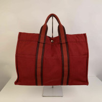 Hermès Fourre Tout Bag Katoen in Rood