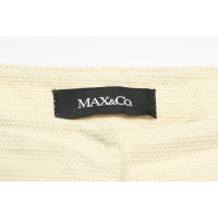 Max & Co Trousers Cotton in Cream