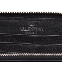 Valentino Garavani Täschchen/Portemonnaie aus Leder in Schwarz