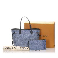 Louis Vuitton Neverfull MM32 Leer in Blauw
