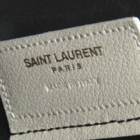 Saint Laurent E/W Tote Bag Leer in Wit