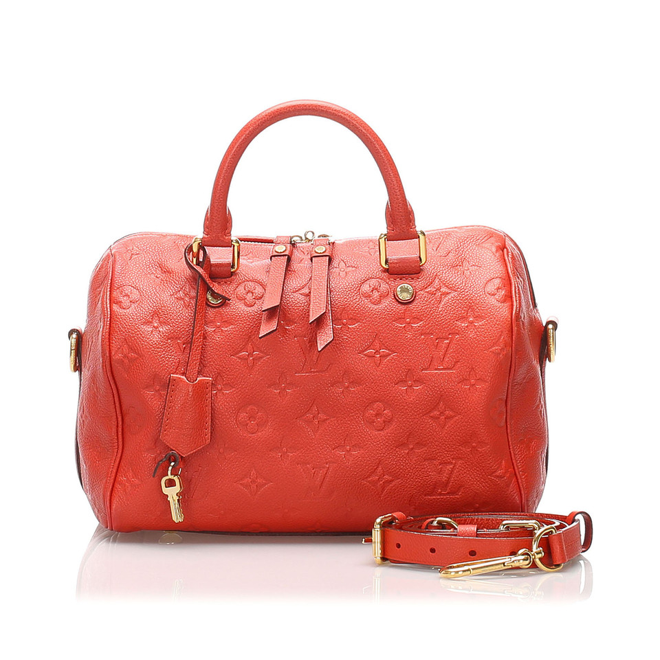 Louis Vuitton Speedy 30 Bandouliere aus Leder in Rot