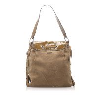 Yves Saint Laurent Borsa a tracolla in Pelle scamosciata in Beige