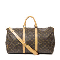 Louis Vuitton Keepall 50 Bandouliere Canvas in Bruin