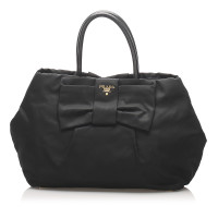 Prada Handtasche aus Baumwolle in Schwarz