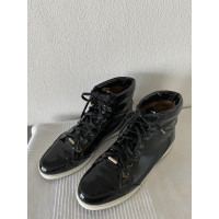 Jimmy Choo Sneaker in Pelle verniciata in Nero