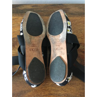 Sportmax Slippers/Ballerina's Canvas in Zwart