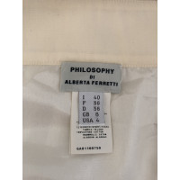 Philosophy Di Alberta Ferretti Jupe en Soie en Crème