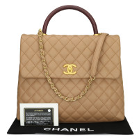Chanel Coco Handle Bag en Cuir en Beige