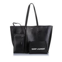 Yves Saint Laurent Tote Bag aus Leder in Schwarz