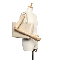 Yves Saint Laurent Tote Bag aus Leder in Beige