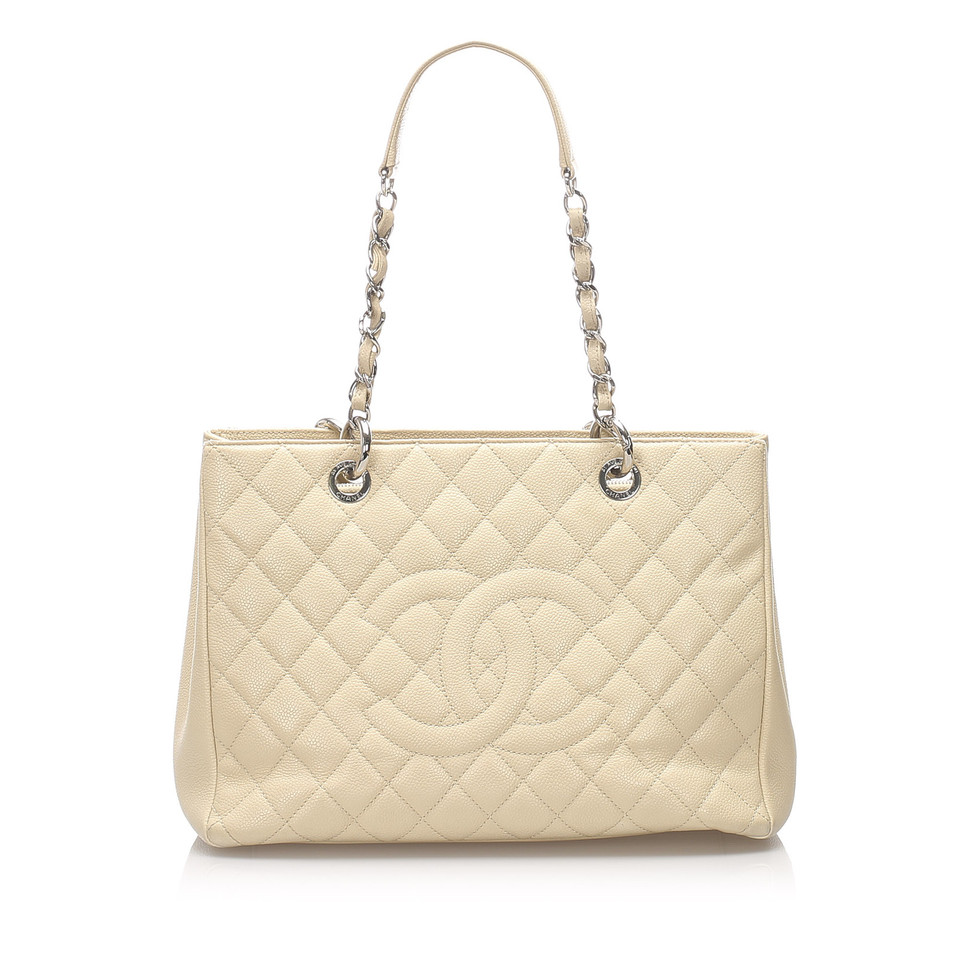 Chanel Grand  Shopping Tote aus Leder in Beige