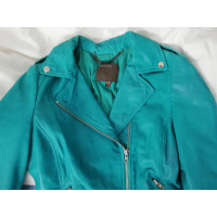 Muubaa Jacket/Coat Leather in Turquoise