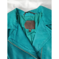 Muubaa Jacket/Coat Leather in Turquoise
