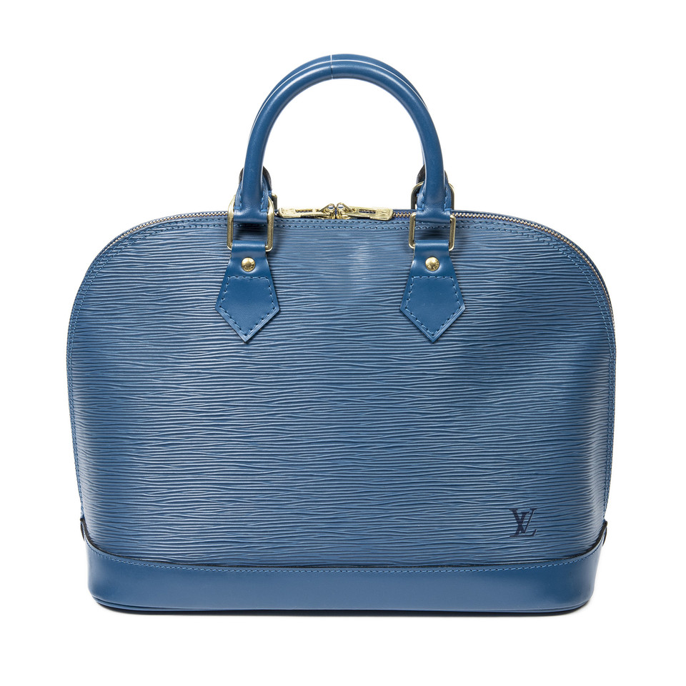 Louis Vuitton Alma MM36 aus Leder in Blau