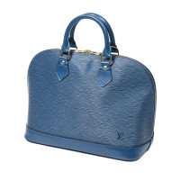 Louis Vuitton Alma MM36 aus Leder in Blau
