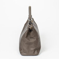Fendi Peekaboo Bag aus Leder in Grau