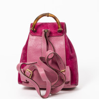 Gucci Bamboo Backpack en Cuir en Rose/pink