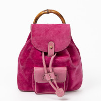 Gucci Bamboo Backpack en Cuir en Rose/pink