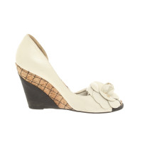 Chanel Wedges Leather in Cream