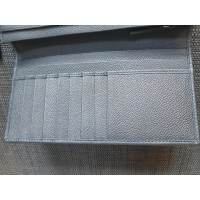 Giorgio Armani Täschchen/Portemonnaie aus Leder in Blau