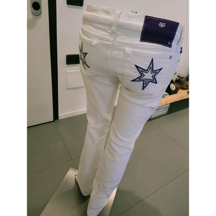 Victoria Beckham Jeans in Cotone in Bianco