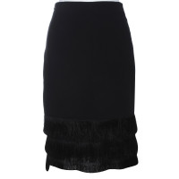 Sandro Black skirt with fringes