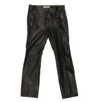 Christian Dior Trousers Leather in Black