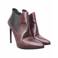 Saint Laurent Bottes en Cuir en Rouge